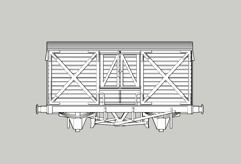 (image for) LSWR Covered Goods Wagon d1409 (5 Pack)